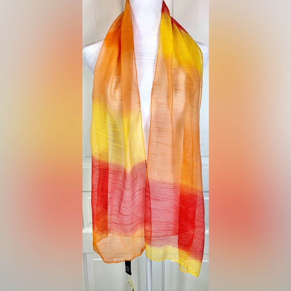 Zazouluxe Multicolor Sheer Scarf - NWT - Vintage - McMenamins Edgefield